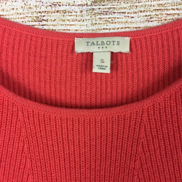 Talbots Tunic Pullover Sweater Burnt Orange Knit Long Sleeve - Picture 3 of 10